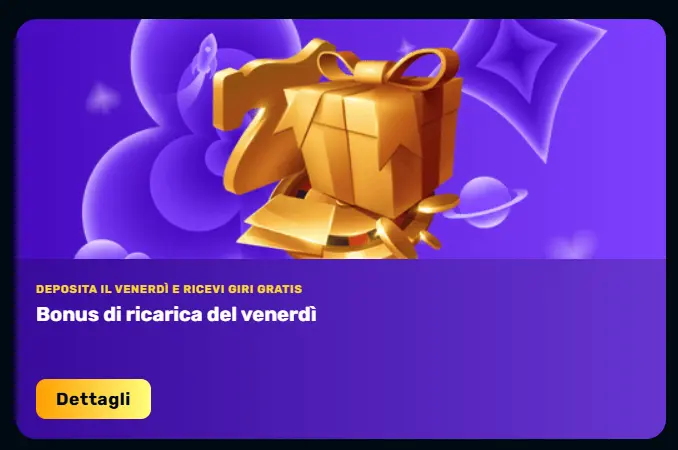 Bonus di ricarica del venerdì con giri gratuite
