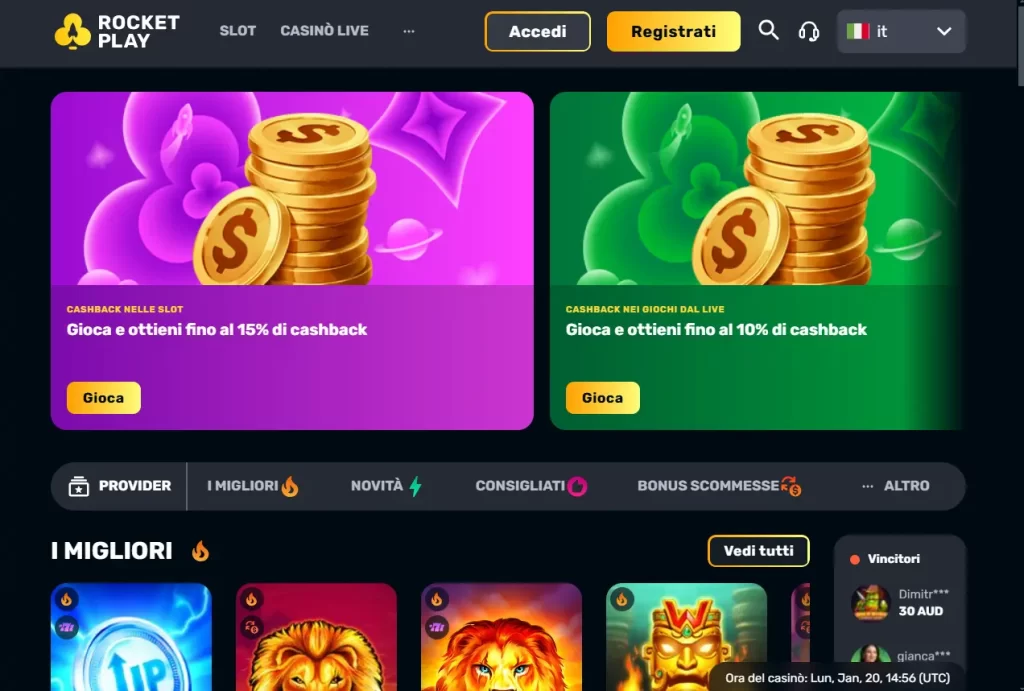 Rocket Play sito ufficiale